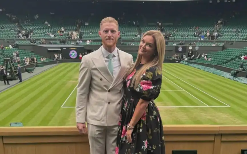 Ben stokes with wife Clare Ratcliffe at the Wimbledon (Instagram/clarey11)