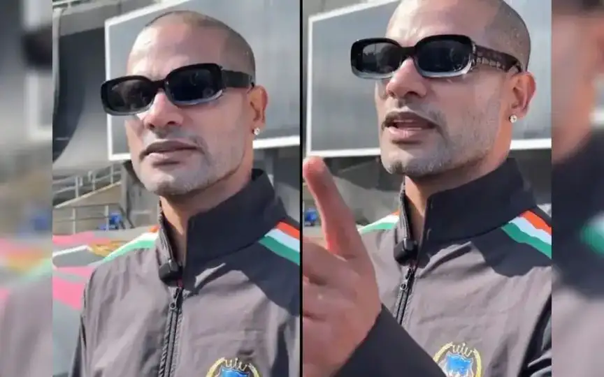 Shikhar Dhawan loses his cool [Source: @ahtashamriaz22/X.com]