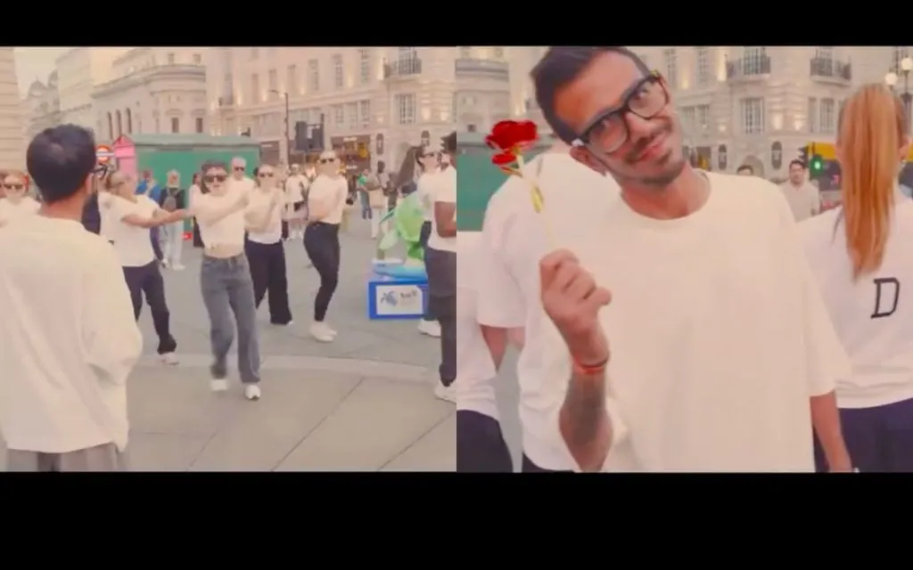 Yuzvendra Chahal receives big surprise on birthday in London [Source: @yuzi_chahal23/Instagram]