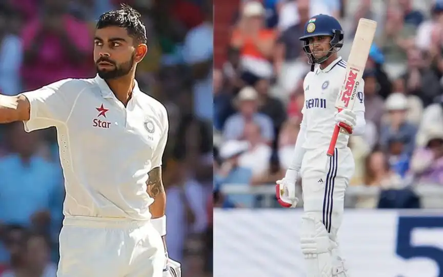 Gill goes past Kohli [Source: AP Photo]
