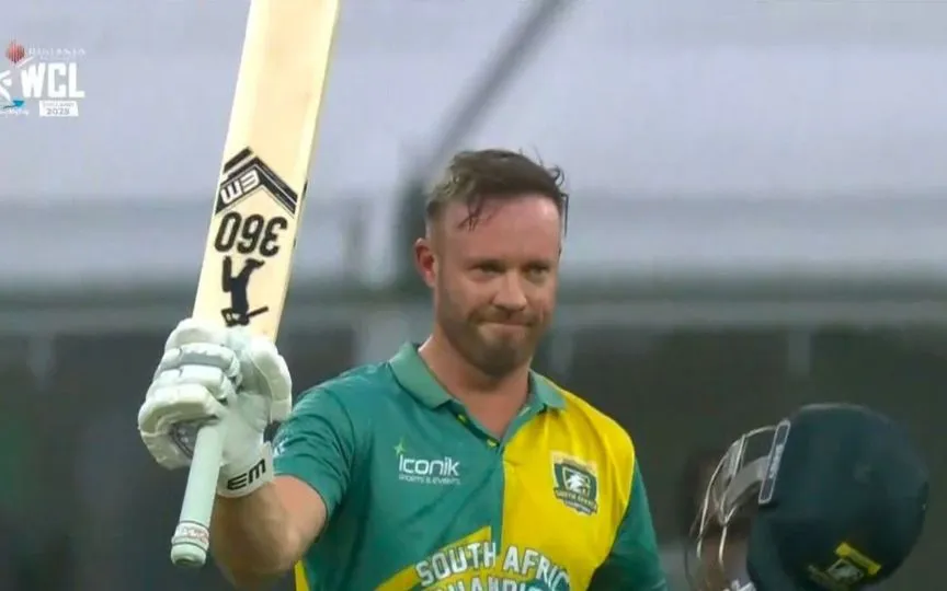 AB de Villiers struck a blistering ton vs AUS [Source: @Sulemannagori23/X]