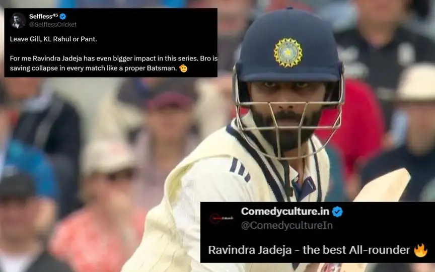 Ravindra Jadeja on Day 5 vs England [Source: @mufaddal_vohra/x]