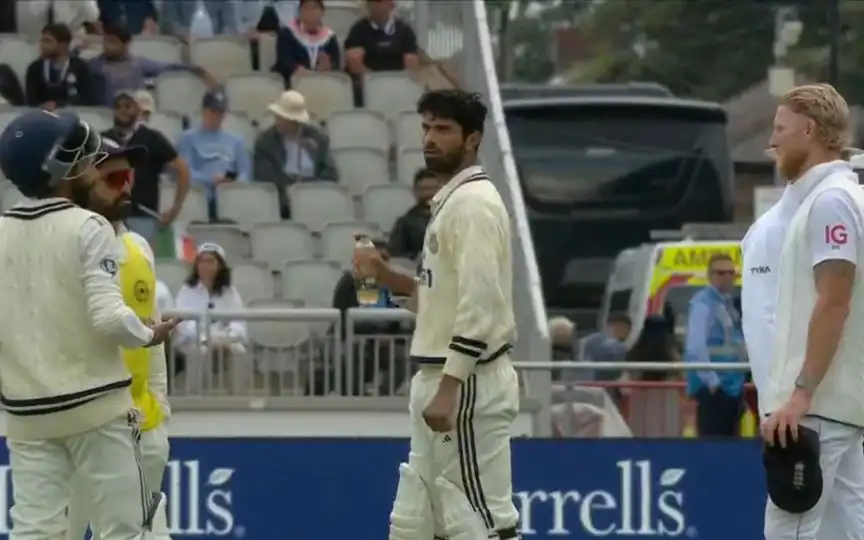 Ben Stokes and Ravindra Jadeja - (Source : @Johns/X.com)