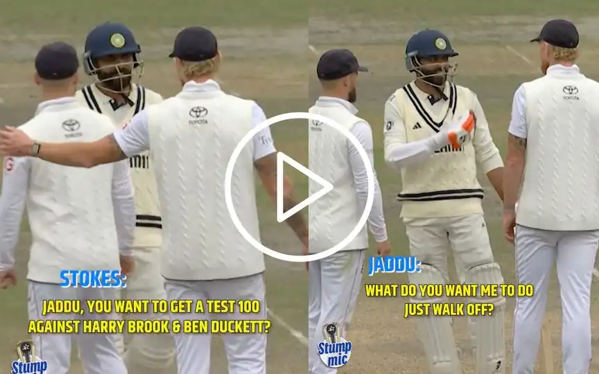 Ravindra Jadeja and Ben Stokes get into an heated argument on the 5th Day of Manchester Test [Source: @StarSportsIndia/x.com]