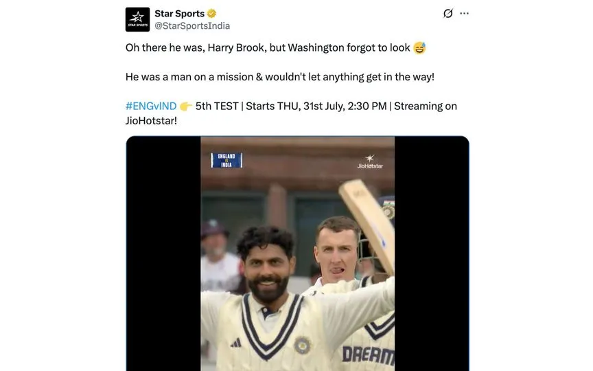 Star Sports' tweet [Source: @StarSportsIndia/X.com]