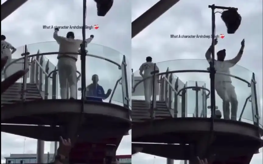 Arshdeep Singh Performs Bhangra At Old Trafford (Source: @PunjabKingsIPL/x.com)