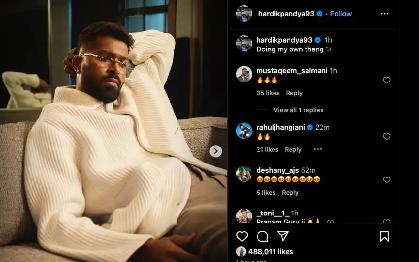 Hardik Pandya's IG Post [Source: @hardikpandya93/Instagram]