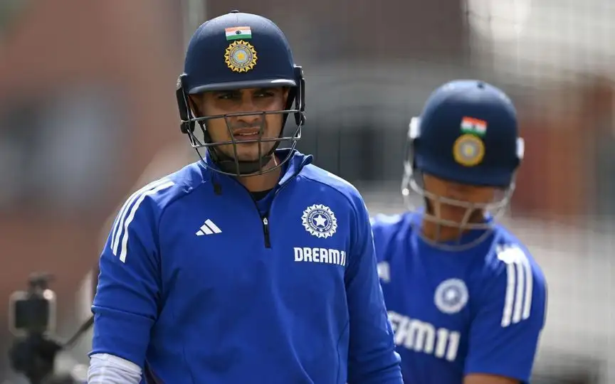 Gill during team practice (X.com/@ShubmanGill)