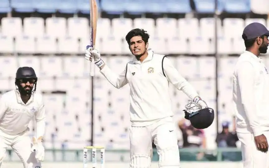 Shubman Gill playing a ranji Trophy match for Punjab (X.com/@moiz_sports)