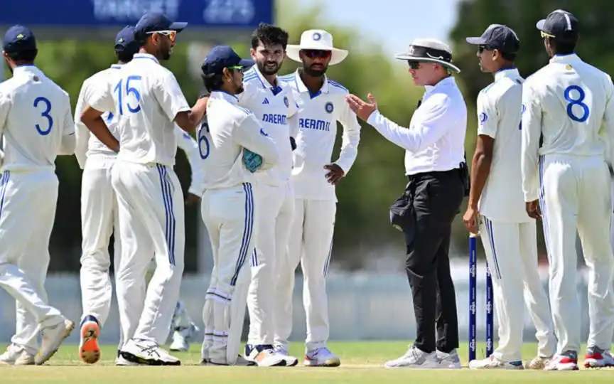 The On-Field Conflict With The Umpire (Source: @ImTanujSingh/x.com)
