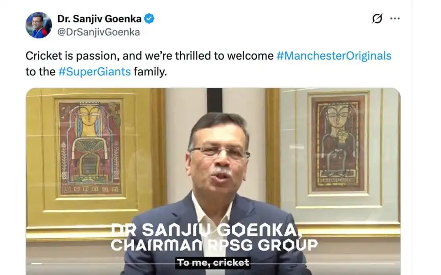 Sanjiv Goenka's tweet [Source:@DrSanjivGoenka/X.com]