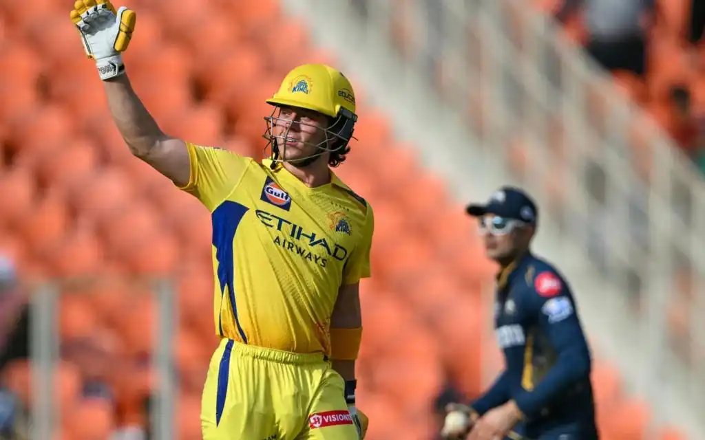 Dewald Brevis for CSK [Source: AFP Media]