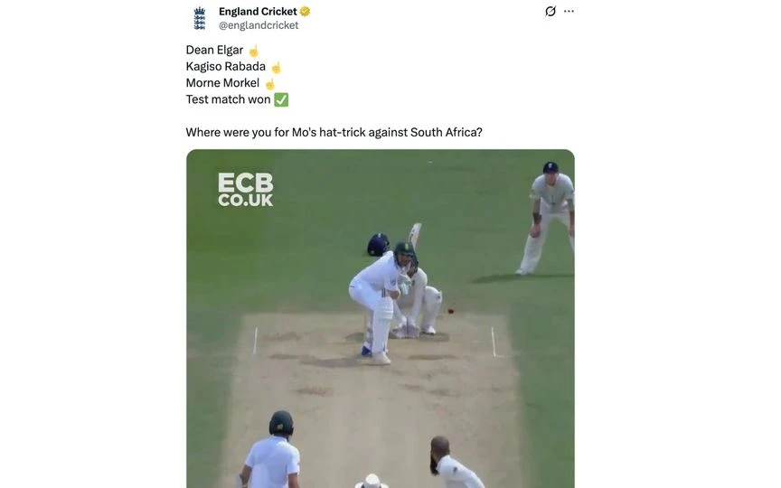 England cricket's tweet [Source: @englandcricket/X.com]