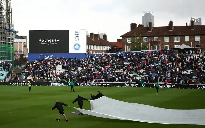 Rain interrupted the 5th Test between IND vs ENG [Source: @englandcricket/X]