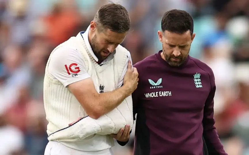 Woakes injury [Source: AFP Photo]
