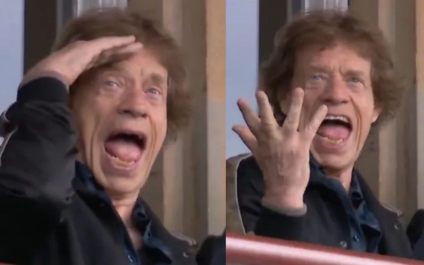 Mick Jagger spotted in The Oval [Source: @SonySportsNetwk/X.com]