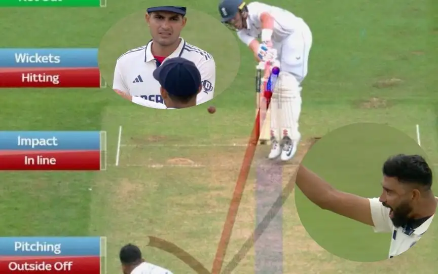 Shubman Gill and Mohammed Siraj's DRS masterstroke(Source:@OneCricketApp/X.com)