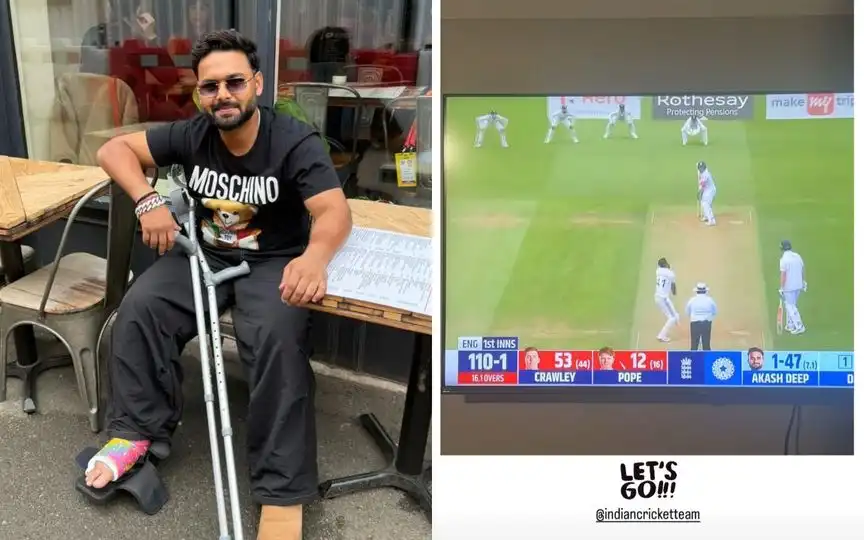 "Let's Go": Injured Rishabh Pant Cheers Team India For Fifth Test Via Social Media