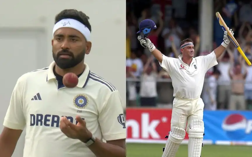 Mohammed Siraj and Graham Thorpe (Source: @CricCrazyJohns, @ICC/X.com)