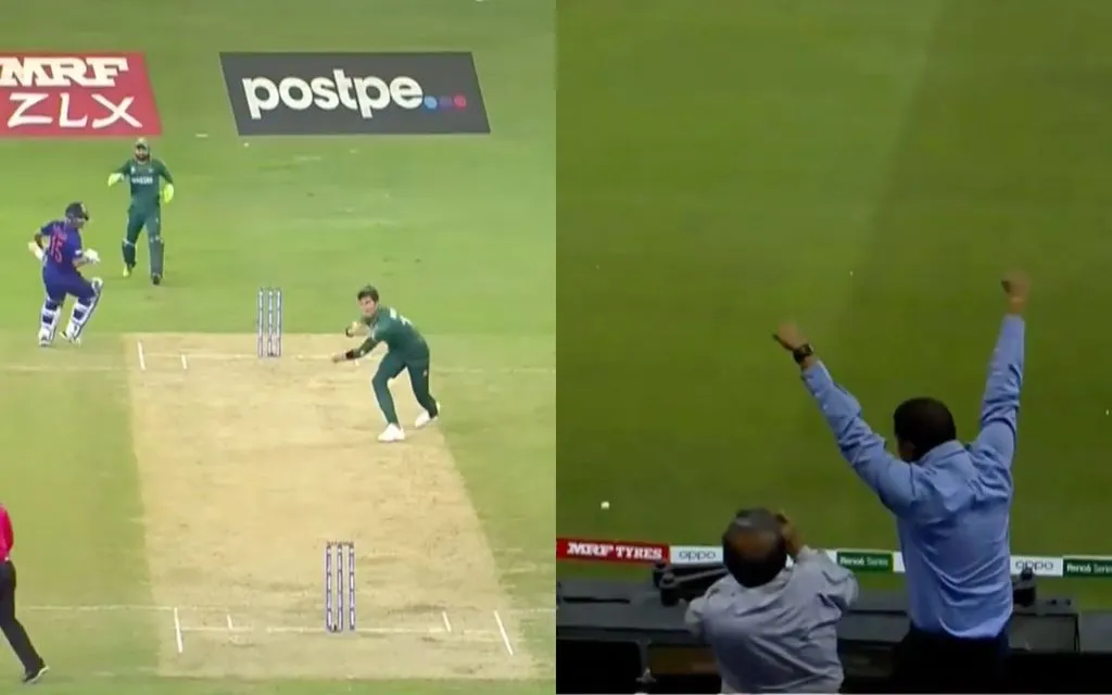 Shaheen Afridi's fielding blunder in T20 World Cup [Source: @ICC/Instagram]