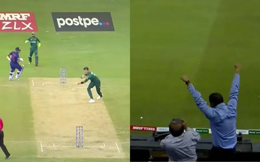 Shaheen Afridi's fielding blunder in T20 World Cup [Source: @ICC/Instagram]