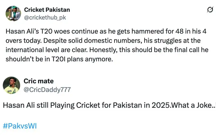 Fan tweets [Source: @crickethub_pk, @CricDaddy777,/X.com]