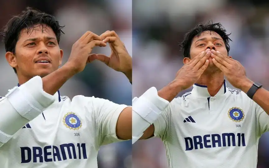 Yashasvi Jaiswal's hundred celebration (Source: AP Photos)