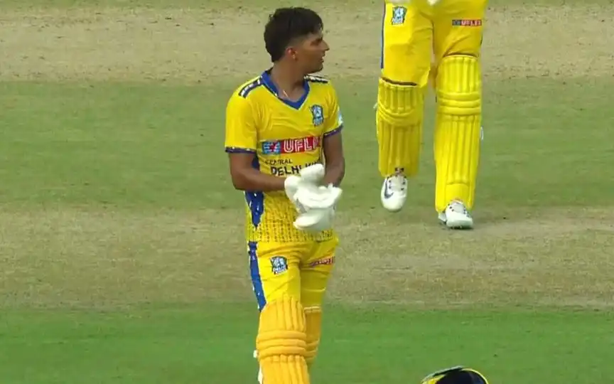 Yash Dhull century [Source: @BraveStorm17/x.com]

