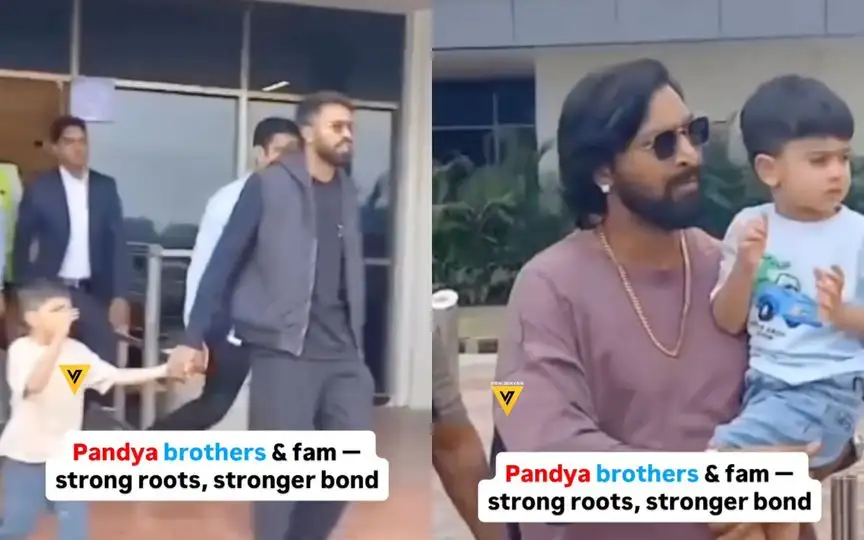 Hardik Pandya with brother Krunal on family trip [Source: @viralbhayani/X.com]