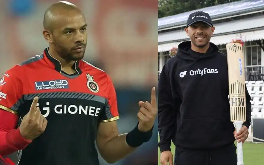 Tymal Mills for RCB and OnlyFans kit (Source:@RCBTweets and @the_loungeclub/X.com)