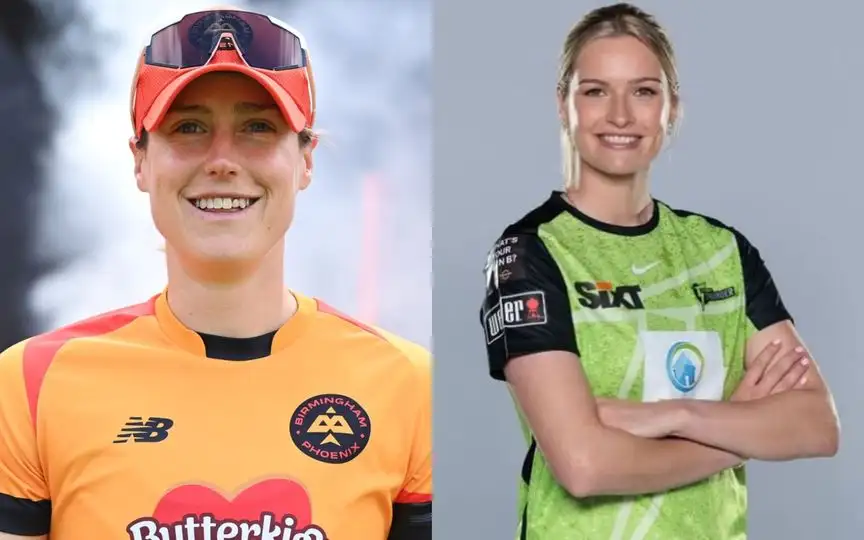 Ellyse Perry and Lauren Bell [Source: @thehundred/x.com, @l.belll_/instagram.com]