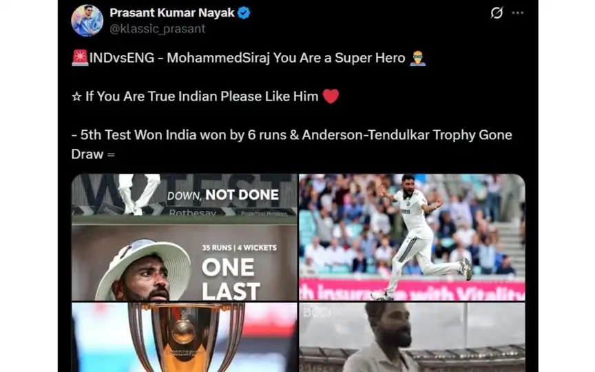 Screenshot from @klassic_prasant