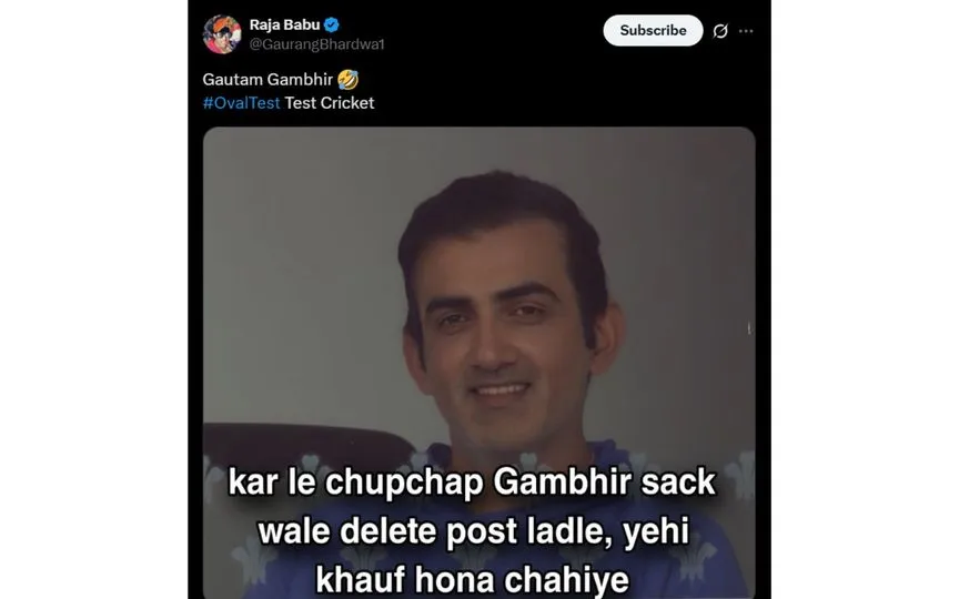 Screenshot from @GaurangBhardwa1