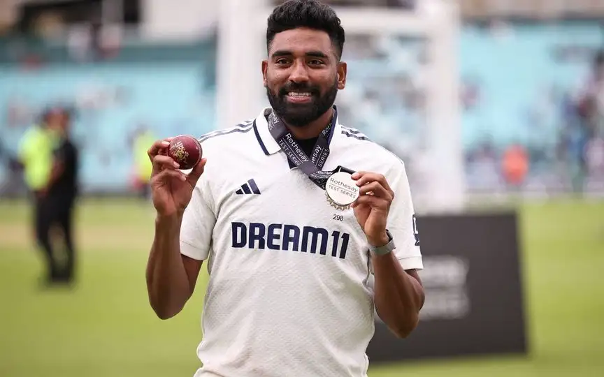 Mohammed Siraj soaks in winning moment [Source: AFP]