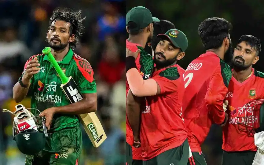 Shanto and Bangladesh team (Source:AFP)