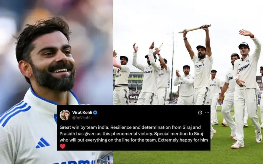 Virat Kohli Leads Cricketers' Tribute To India’s Thrilling Win Vs England At Oval