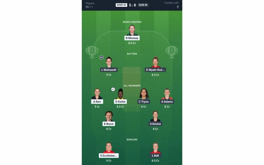 MNR-W vs SOB-W, The Hundred Women's 2025: Dream11 Team 2 [Source: @Dream11 App]