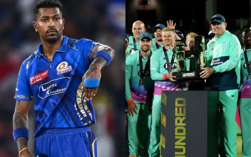 Hardik Pandya for MI, Oval Invincibles [Source: AFP Media, @ImTanujSingh/x.com]