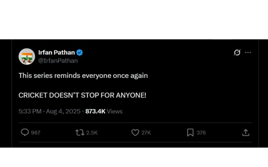 Irfan Pathan's Tweet (Source: @IrfanPathan/x.com)