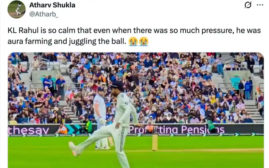 KL Rahul shows off hidden talent [Source: @Atharb_/X.com]