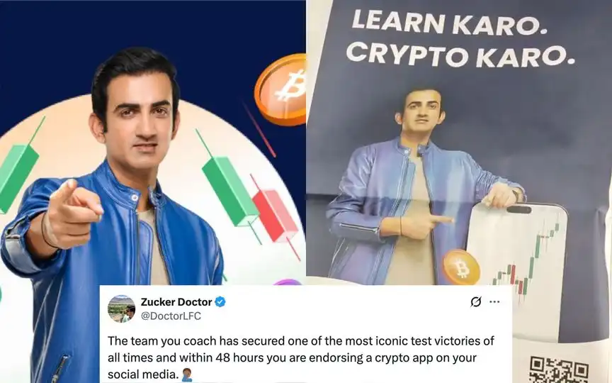 "Ye Kis Line Me...": Fans Judge Gautam Gambhir As Bad Role Model After Crypto Ad