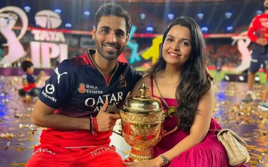 Bhuvneshwar Kumar Wife (Source:@ImTanujSingh,x.com)