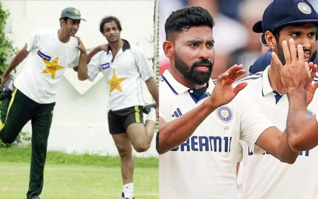 Shabbir Ahmed with Shoaib Akhtar, Indian bowlers [Source: @ProbuddhaBhatt1, @BCCI/x.com]