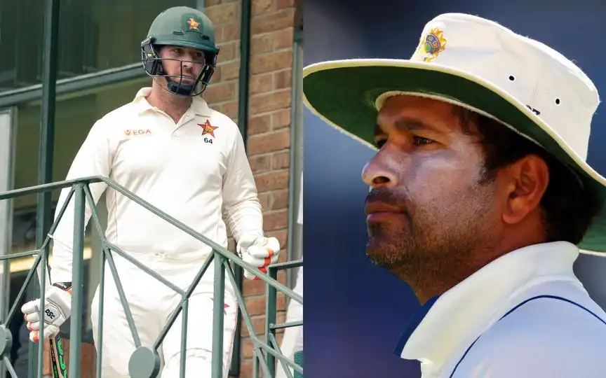 Brendan Taylor and Sachin Tendulkar [Source: @TUnlimitedd, @149inEdgbaston/x.com]