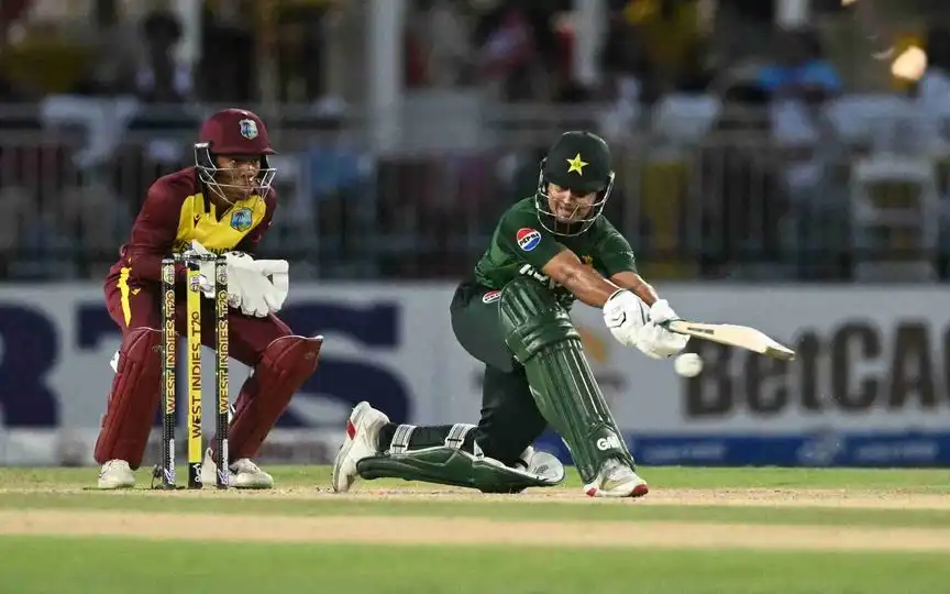 Saim Ayub against West Indies (Source: AFP)