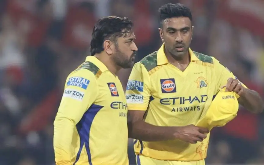 R Ashwin and MS Dhoni - (Source: @AbhinavMSDian/X.Com)