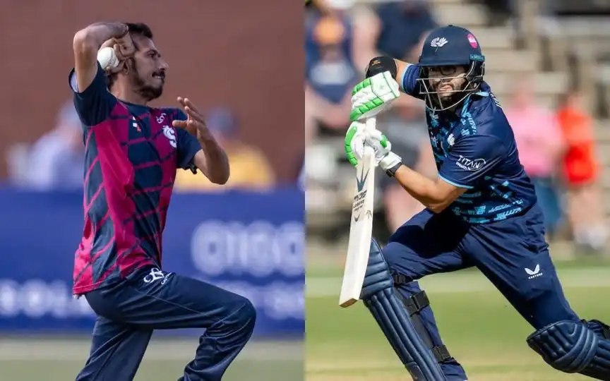 Indian, Pakistan cricketers clash in One-Day Cup [Source: @Yorkshire,@NorthantsCCC/X.com]