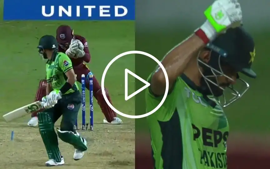 Babar Azam Punches Air In Anger As Ex-Pakistan Captain Charges Towards Motie To Be Stumped