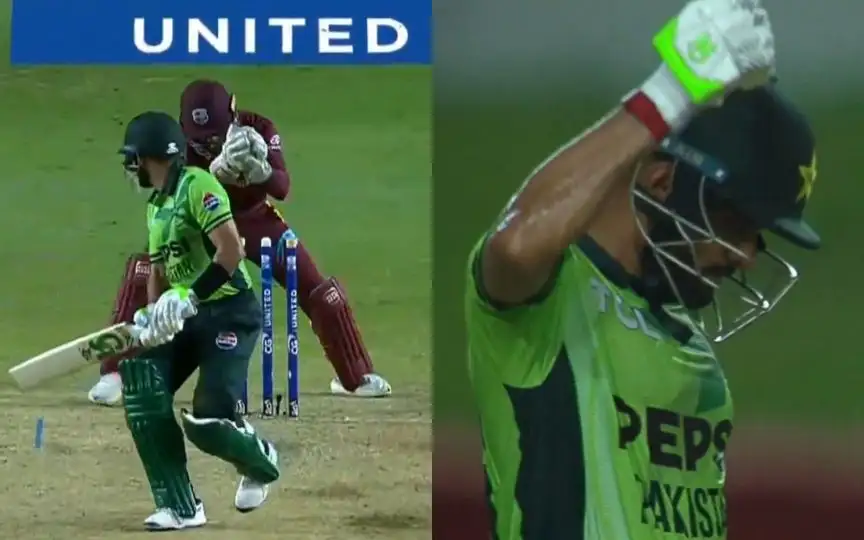 Babar Azam gets stumped [Source: @windiescricket/Instagram.com]