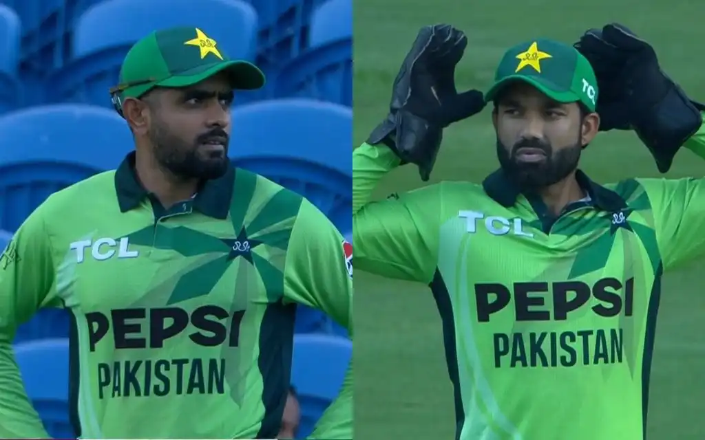 Babar Azam referred to as captain by Mohammad Rizwan [Source: @imuzammalshah/X.com]